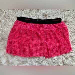 Bright pink sequence style athletic running cosplay costume skirt